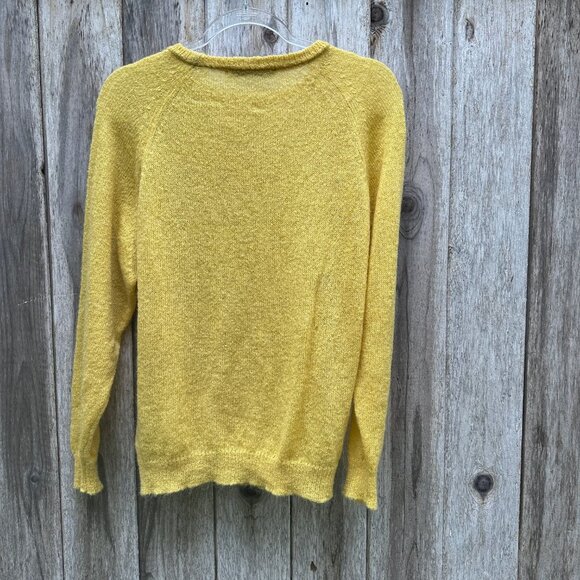 Summum Woman Amsterdam Mohair Blend Yellow Lightweight Sweater Medium - Picture 5 of 7